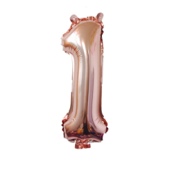 Nafukovací balónky 81cm ve tvaru čísel - Rose Gold