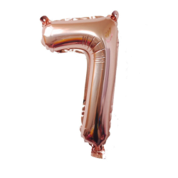 Nafukovací balónky 81cm ve tvaru čísel - Rose Gold