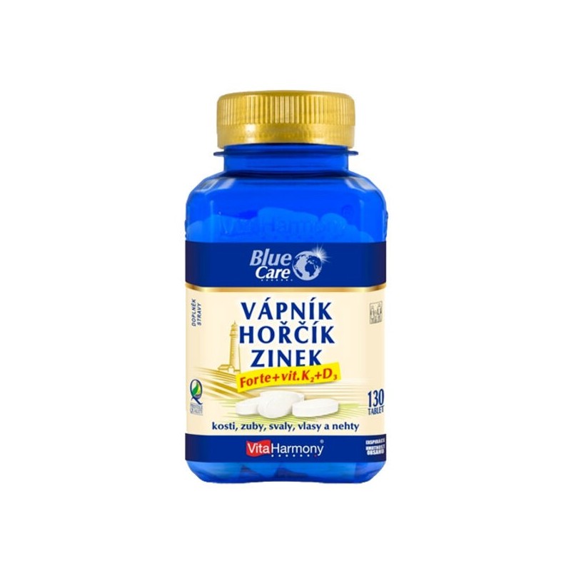 VitaHarmony Vápník Hořčík Zinek Forte + vit. D3 + K2