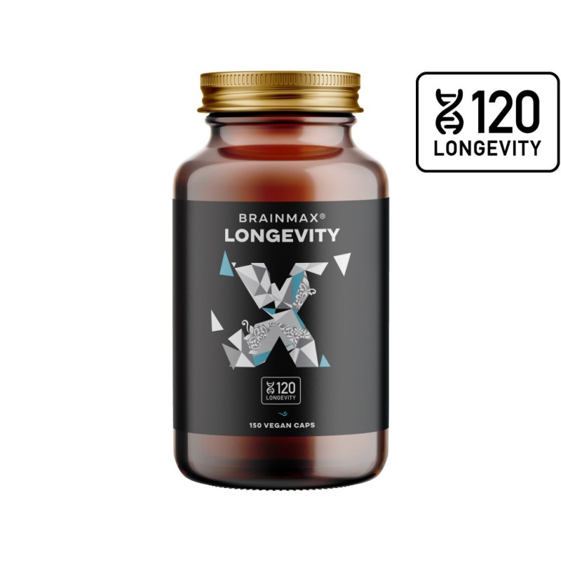 BrainMax Longevity, 150 rostlinných kapslí