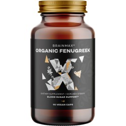 BrainMax Organic Fenugreek 700 mg, BIO Pískavice řecké seno, 90 rostlinných kapslí