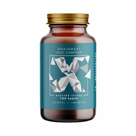 BrainMax Zinc Complex - zinek, selen, měď a kurkuma, 100  kapslí