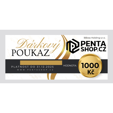 Dárkový poukaz PentaShop.cz na nákup zboží v hodnotě 1000 Kč