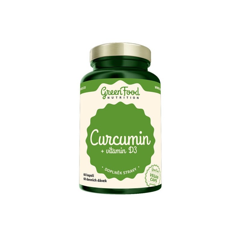 GreenFood Curcumin + vitamín D3