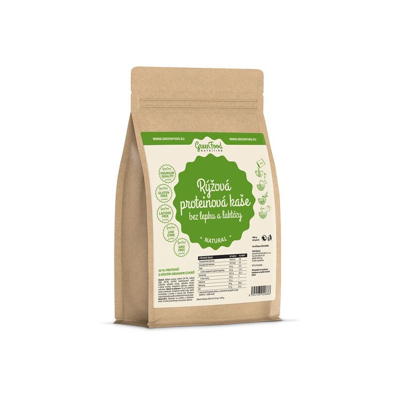 GreenFood Rýžová proteinová kaše bez lepku a laktózy