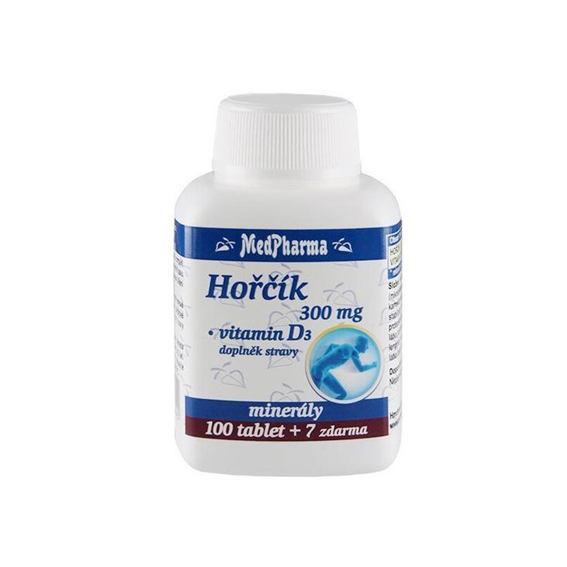 MedPharma Hořčík 300mg + vitamin D3