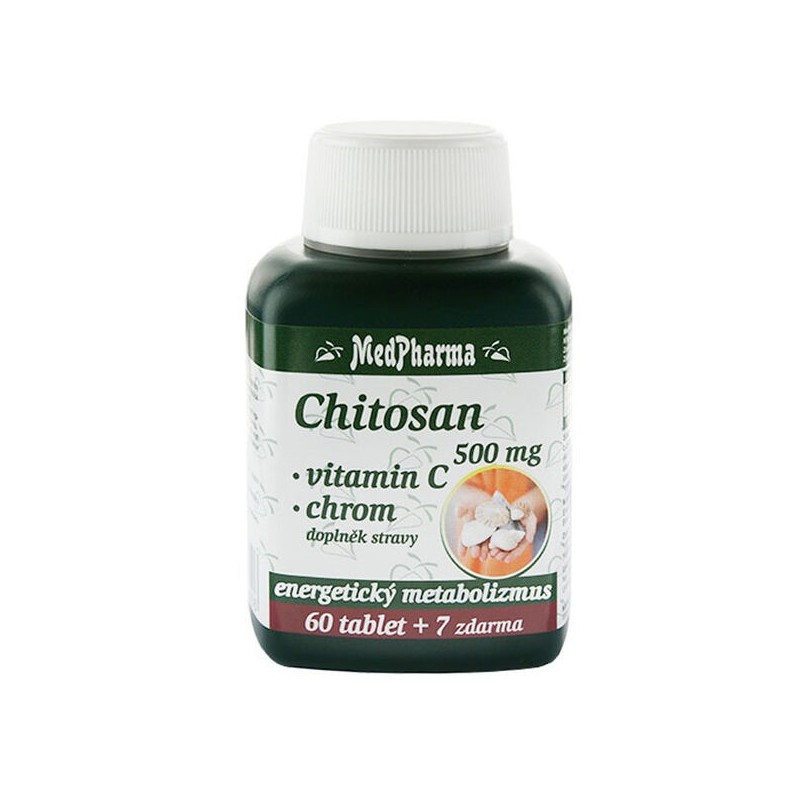 MedPharma Chitosan 500 mg + vitamin C + skořice + chrom